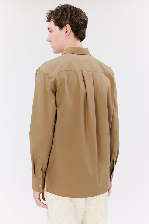 Ossian Poplin cocoa brown