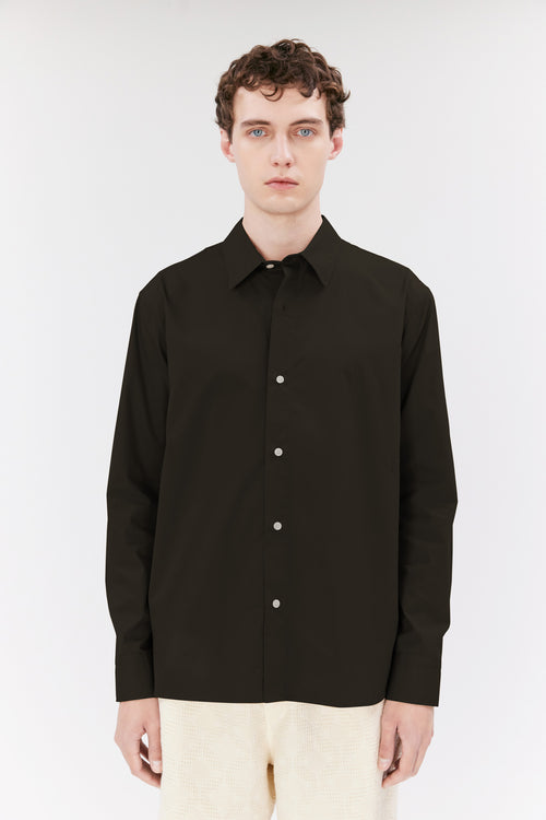 Ossian Poplin deep olive