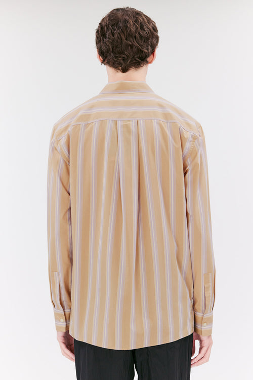 Ossian Poplin beige stripe